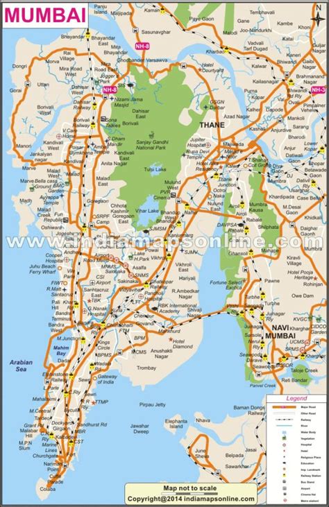 Thane, india traffic map, road conditions: Mumbai map - Mumbai on map (Maharashtra - India)