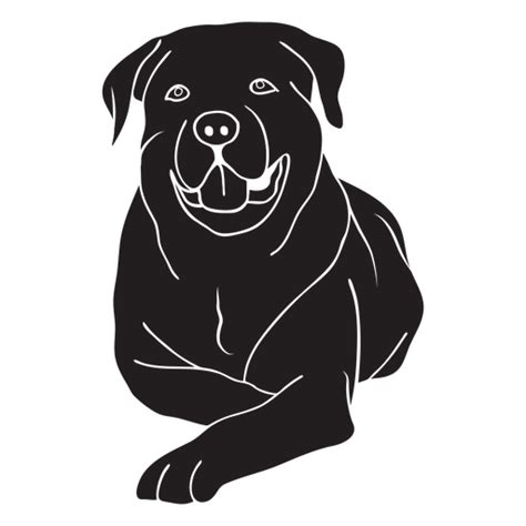 Rottweiler Dog Lying Down Black Transparent Png And Svg Vector File