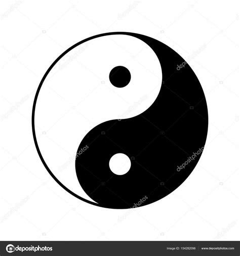 Yin Yang Vector Symbol Icon Design — Stock Vector