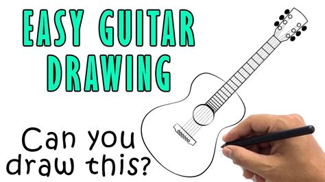 How To Draw A Guitar Easy Guitar Outline Drawing Step By Step Sketch