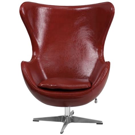 Flash Furniture Cordovan Leather Egg Chair With Tilt Lock Mechanism