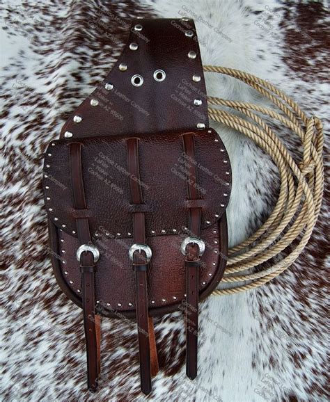 Custom Cavalry Style Leather Saddlebags With Spots Leather Art