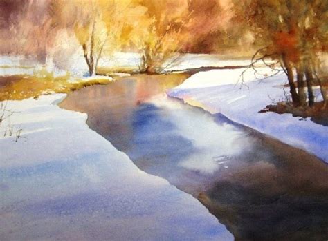 How To Paint A Snow Scene In Watercolor Roland Lee