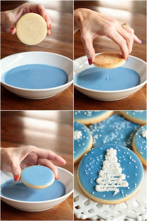 Roll cookie dough thinner (about &frac18;″) and look for the edges of the cookies to be just beginning to turn golden brown to know that they are done. Easy Decorated Christmas Cookies | The Café Sucre Farine