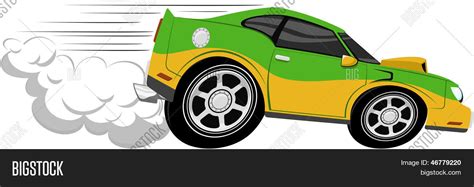 Fast Car Cartoon Vector And Photo Free Trial Bigstock