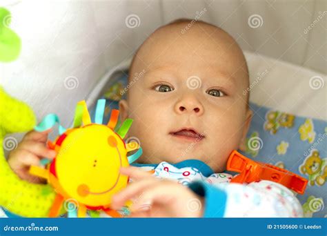 Cute Baby With Toys Stock Photo Image Of Infant Darling 21505600