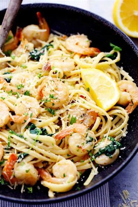 For the best flavor, use fresh shrimp, not frozen, and don't overcook them, or the shrimp will become tough. Lemon Garlic Parmesan Shrimp Pasta | The Recipe Critic