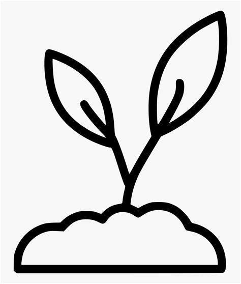 Planting Clipart Sprout Sprout Plant Clip Art Black And White Free