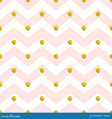 Pink Chevron Seamless Pattern Stock Vector Illustration Of Glitter