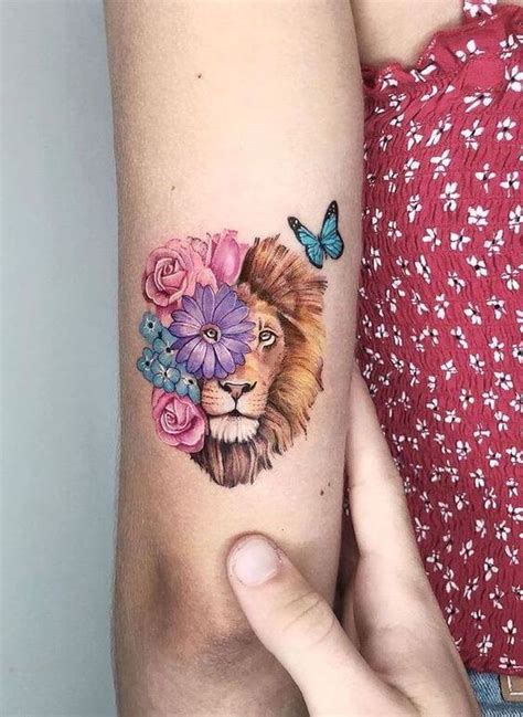 15 Best Lion And Flowers Tattoo Designs Page 3 Of 3 Petpress
