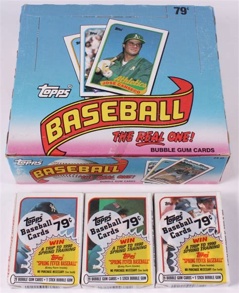 Explore stationery cards designed by thousands of independent artists worldwide. 1989 Topps "The Real One" Bubble Gum Baseball Cards with (24) Packs | Pristine Auction