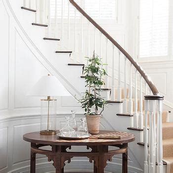 They must be welcoming as well as functional. Shiplap Staircase Walls with Beige Bound Sisal Runner ...