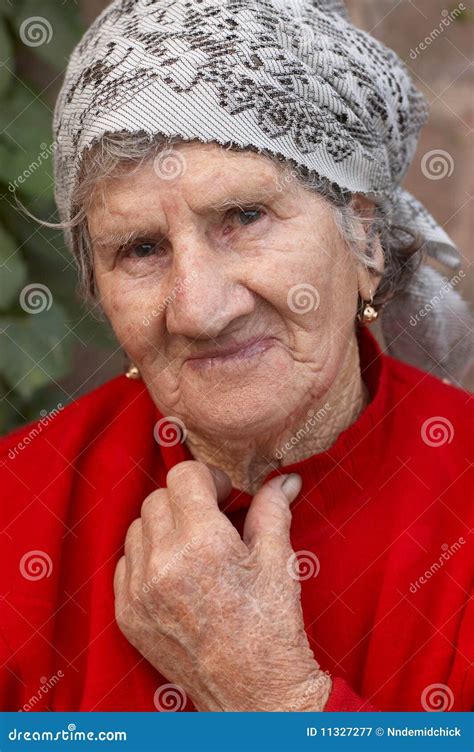Smiling Old Woman Stock Image Image Of Dame Pension 11327277