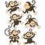 Monkeys Cut Outs Variety Pack 6 Designs X 36 Per 
