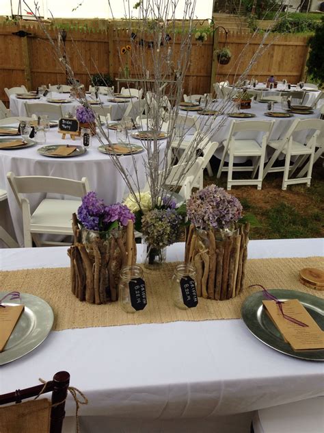 Head table decor for rustic theme wedding! | Head table decor, Table