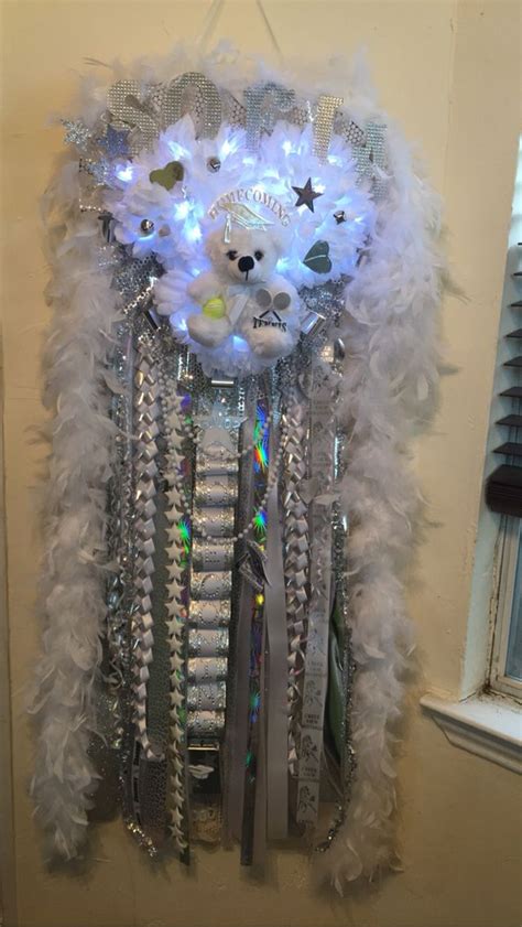 Senior Homecoming Mum Texas Silver White Homecoming Mums Diy