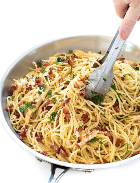 The dish arrived at its modern form, with its current name. 20 Minute Pasta Carbonara (6 Ingredients!) - Chef Savvy