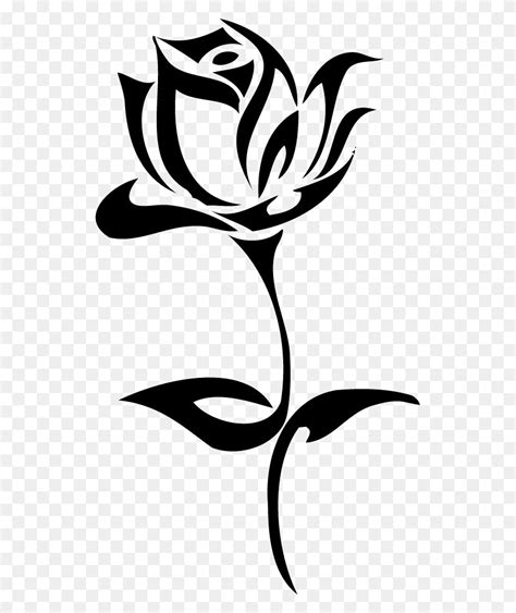Flower Stencils, Art, Tattoos - Black Rose PNG – Stunning free