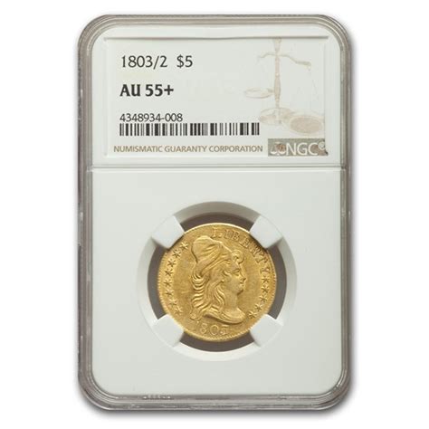 Buy 18032 5 Capped Bust Gold Half Eagle Au 55 Ngc Apmex