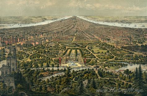 Central Park And Midtown Manhattan Nyc In 1873