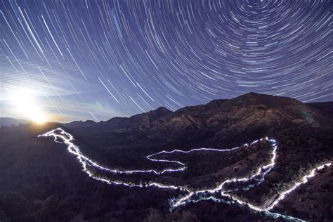 Interesting Photo Of The Day Long Exposure Of A Night Hike