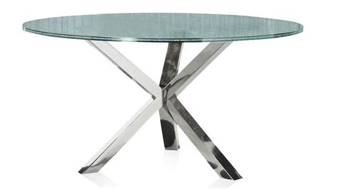 Cointet 60 Inch Round Dining Table Crackle Glass Zuri Furniture