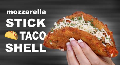 Mozzarella sticks are elongated pieces of battered or breaded mozzarella, usually served as hors d'oeuvre. DIY MOZZARELLA STICK TACO