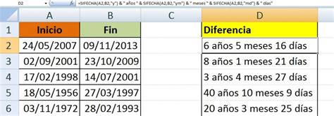 Funcion Excel Para Calcular Dias Entre Dos Fechas Printable Templates