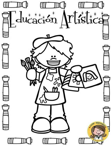 Caratulas para pintar de educacion cultural y artistica / dibujos de ninos: Portada educación artística | Fotos de la escuela ...
