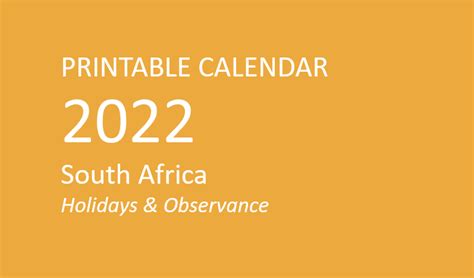 South Africa Holiday Calendar 2023 Word Templates