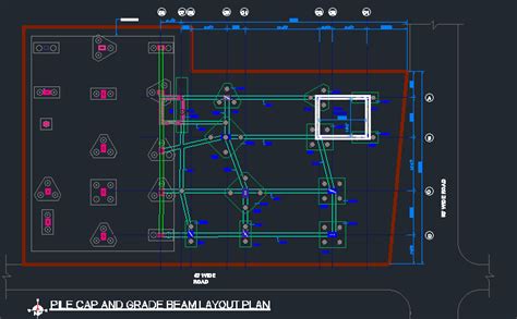 Pile Cap Reinforcement Drawing And Combined Footing Detail 18 Inch