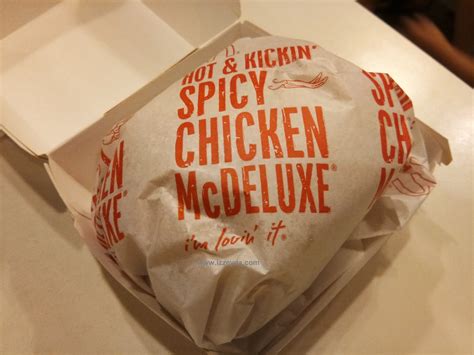 1x sausage mcmuffin with egg 2x coffee/hot milo 1 crispy chicken muffin with. McDonald's Double Spicy Chicken McDeluxe