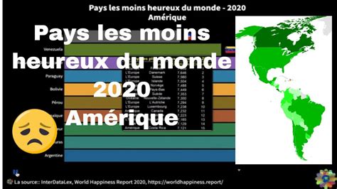 Amérique Pays les moins heureux du monde 2020 YouTube