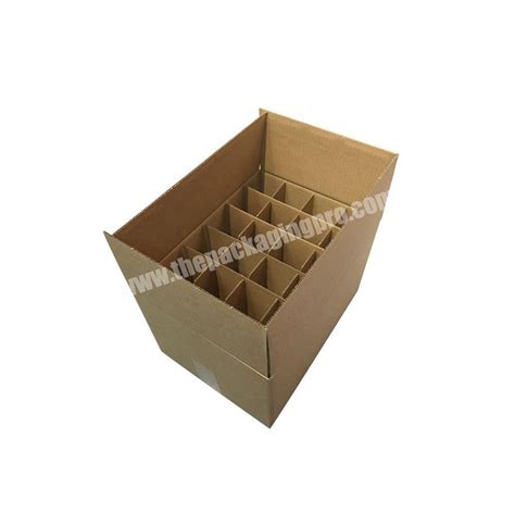 Corrugated Cardboard 6 12 24 Bottle Wine Glass Packing Box Wine Bottle