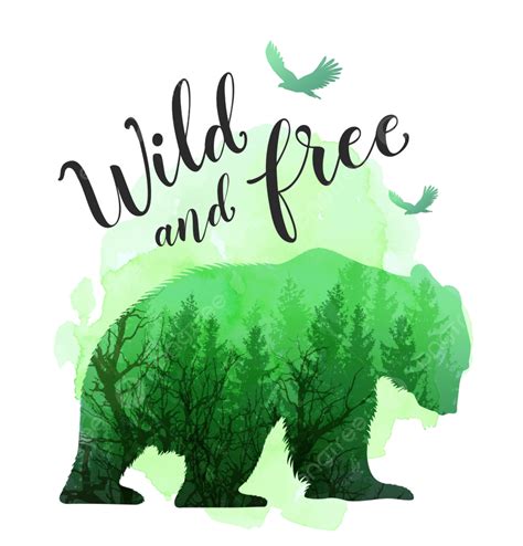 野熊的綠色剪影 設計 鳥雀 植物向量圖案素材免費下載，png，eps和ai素材下載 Pngtree