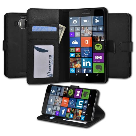 Flip Wallet Case For Microsoft Lumia 950xl Black