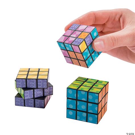 Bright Printed Mini Puzzle Cubes 12 Pc Oriental Trading