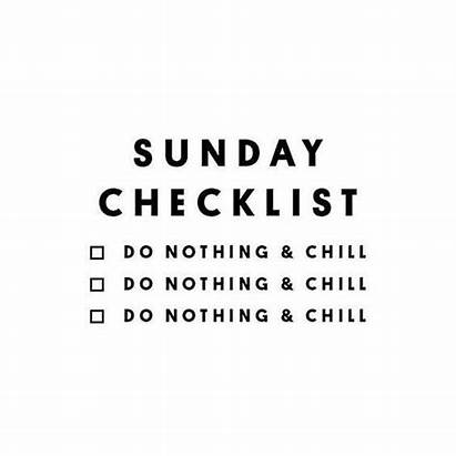 Sunday Checklist