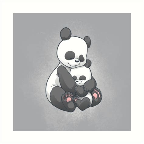 Panda Hug Art Print By Dooomcat Redbubble
