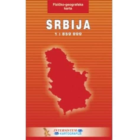 Karta Srbije Fizičko Geografska školska ćirilica 09595 Intersistem