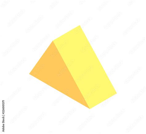 Triangular Prism Yellow Color Vector Illustration Stock Vector Adobe