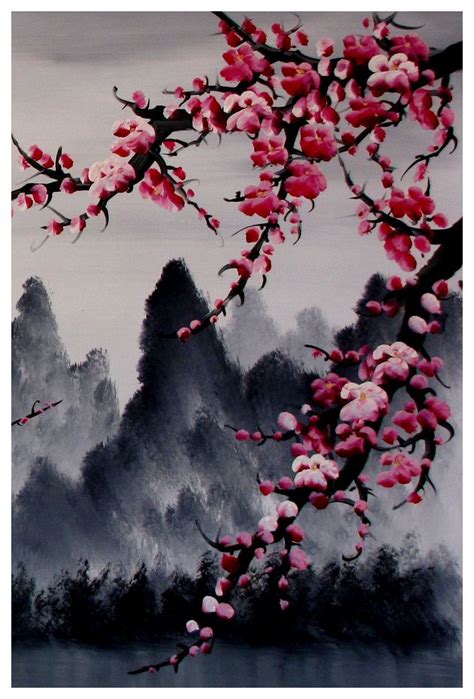 Cherry Blossom Art Print Cherry Blossom Wall Mural Cherry Blossom