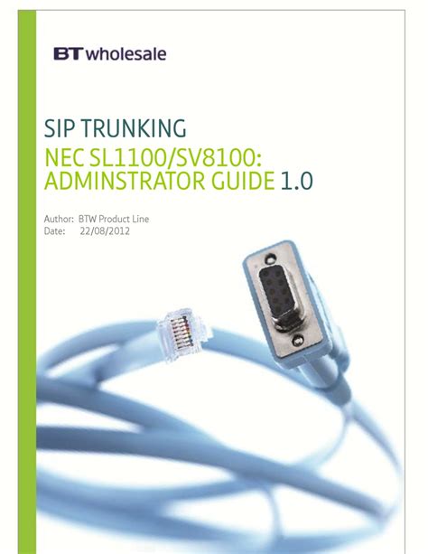 Nec Sl1100 Adminstrators Manual Pdf Download Manualib