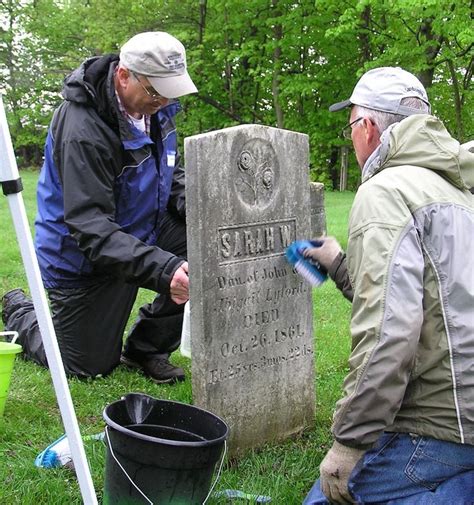 Maine Old Cemetery Association Cleaning Gravestones Homemade Stain