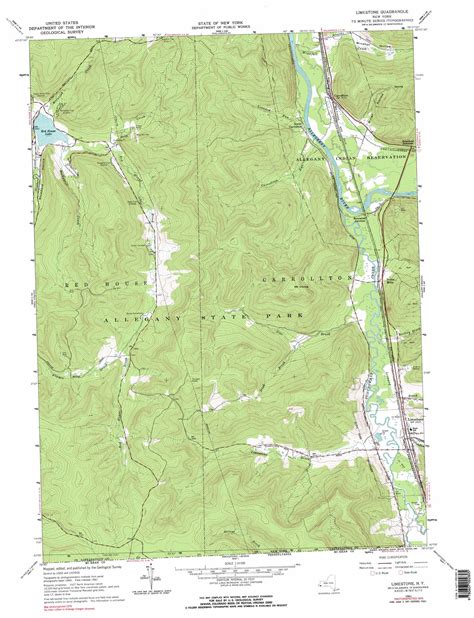 Limestone Topographic Map 124000 Scale New York