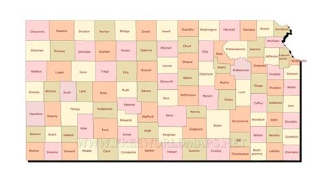 Ks Map With Counties