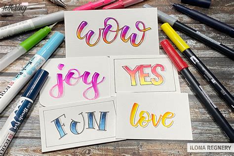 Ombre Lettering 5 Amazing Techniques To Blend Colors