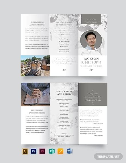 Remarkable Funeral Brochure Design Examples