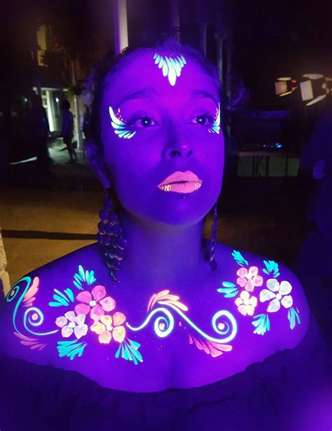 Neon Body Paint Neon Painting Belly Painting Face Painting Uv Makeup