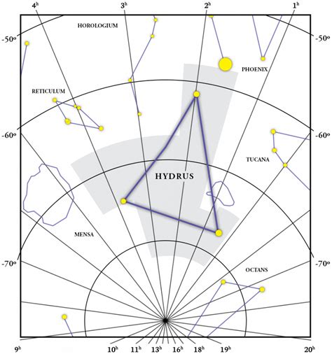 Constellation Hydrus T Map Coordinates And Explanation